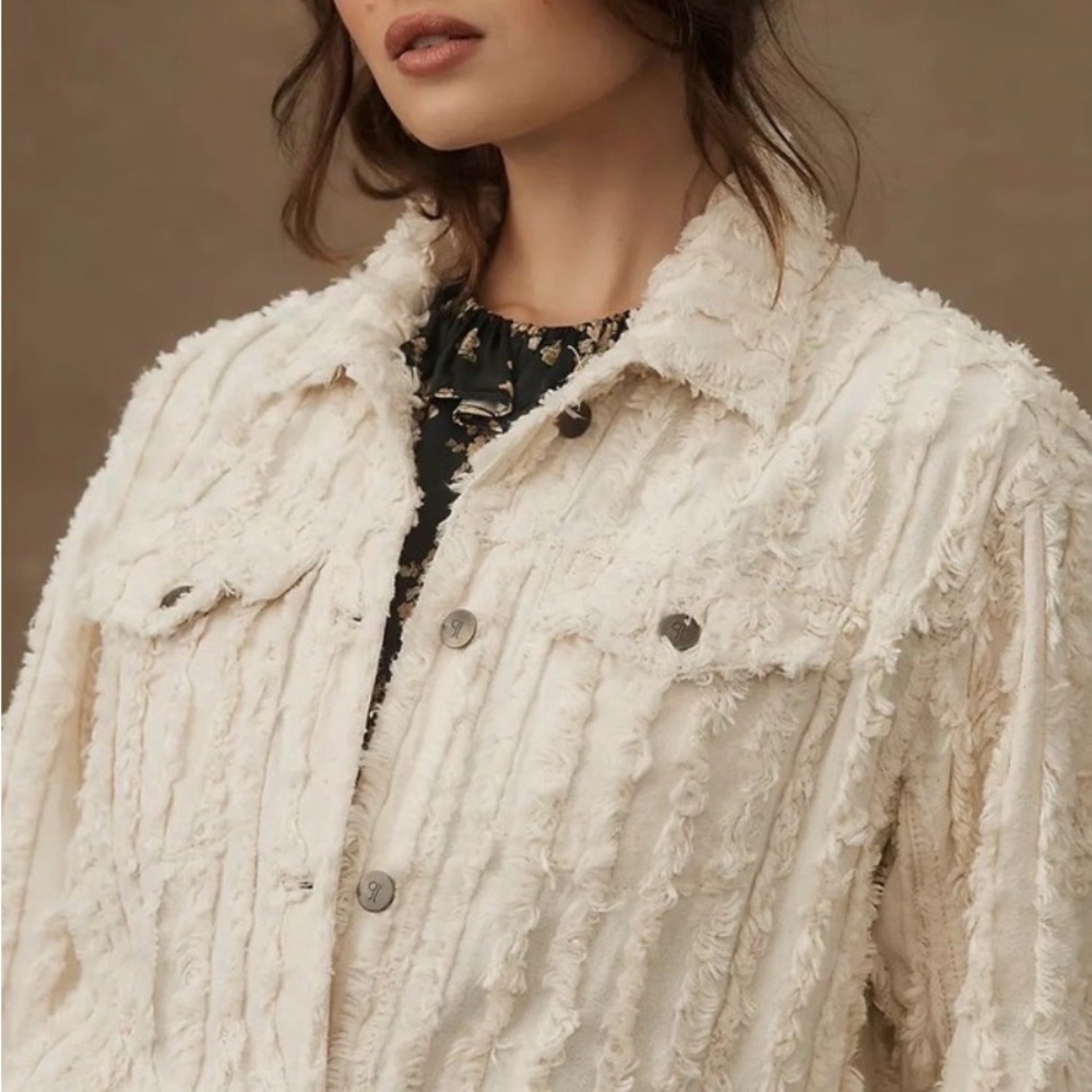 Anthropologie Pilcro Textured Trucker Jacket Size XXS‎